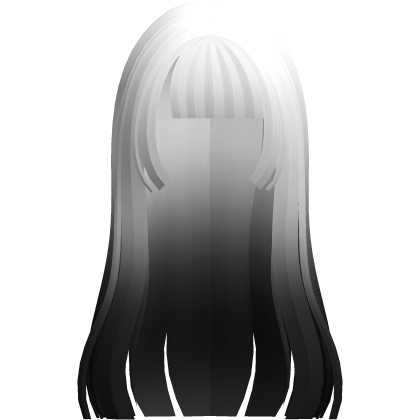 long white faded black hime hair