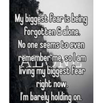 Being forgotten