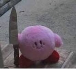 Kirby with knife