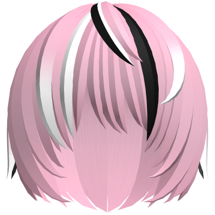 (^ ×ᆺ× ^) emo nyan anime boy hair in skunk pink