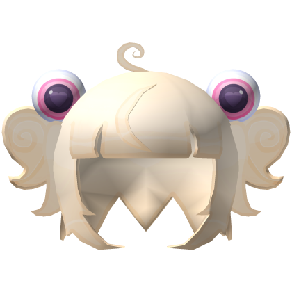 Creepy cute eyeball low poly hair in blonde Roblox item