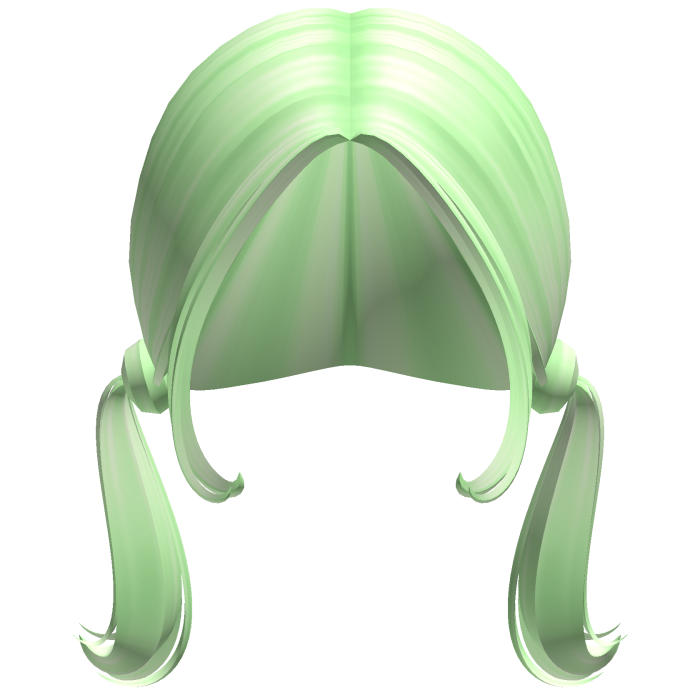 -',ৎ Mini Preppy Low Pigtails in Green
