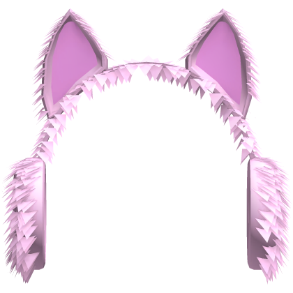 Fluffy Earmuffs with Cat Ears (Pink)