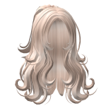 🍀Wavy Half Up Hair (Platinum Blonde)