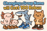 Changing a group name will cost 100 robux