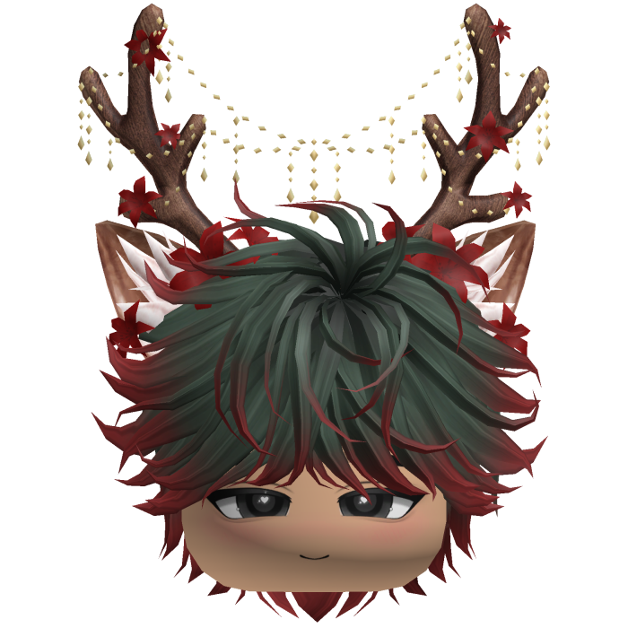 Christmas Messy Hair w/ Antlers