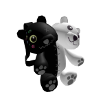 Bear Backpack - Black and White