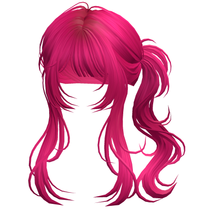 Messy Vamp Cyber Wolfcut Ponytail Hot Pink Roblox item