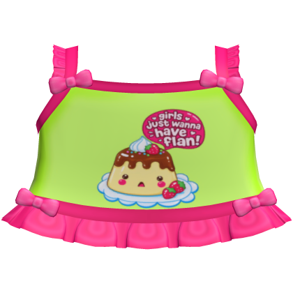 cute flan pink and lime tweencore cutecore top