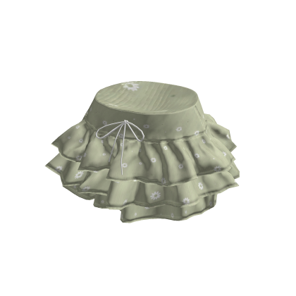 💜 Lovely Ruffled Floral Tiered Mini Skirt _ Green