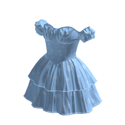 ♾️ Blue Coquette cute ruffle dress thumbnail