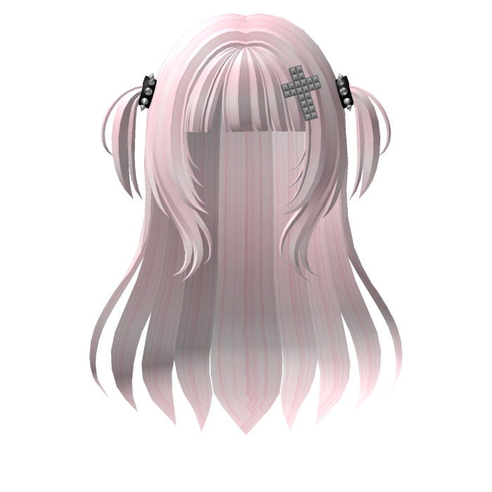 Long Straight Emo Goth Y2K Hair - Pastel Pink