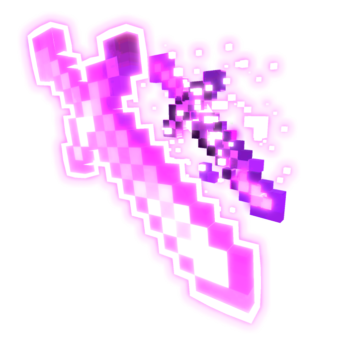 Enchanted Pixel Netherite Sword