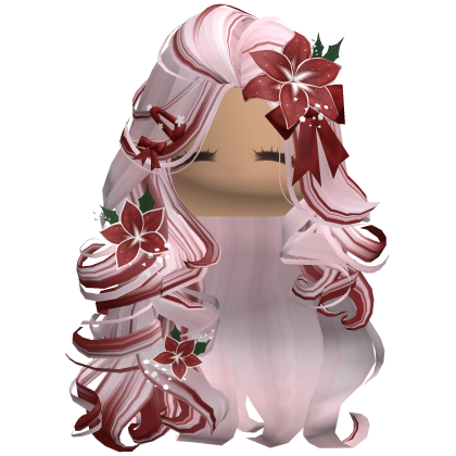 ♡ Christmas Blowout w/ Flowers (Pink & Red)