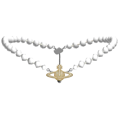 Gold Saturn Pearl Choker Necklace 3.0 | Roblox Item - Rolimon's