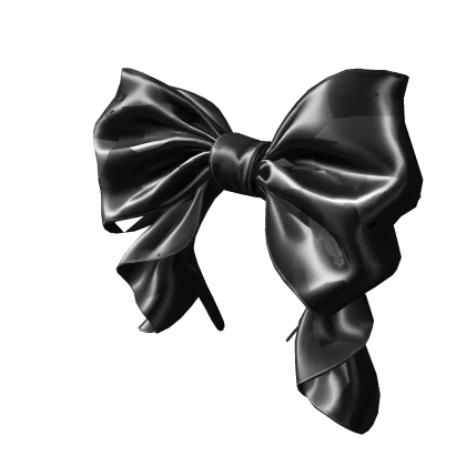 Oversized Black Satin Hair Bow Roblox item