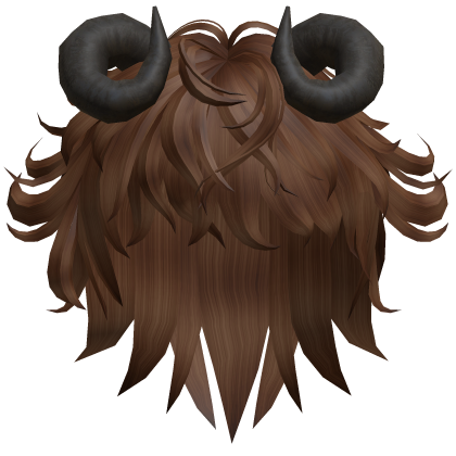Ram Horn Shag Hair - Brown