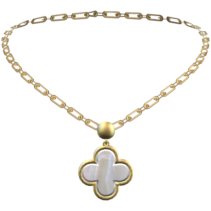 Simple White Gold Clover Necklace 3.0 