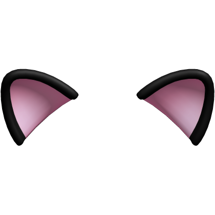 black & pink cat ears Roblox item