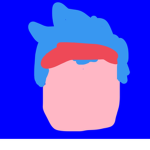 The true blue hair