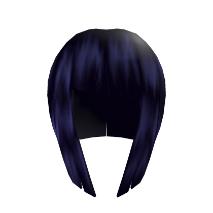 ♡ : Low Poly Anime hair Black - Wii Mii