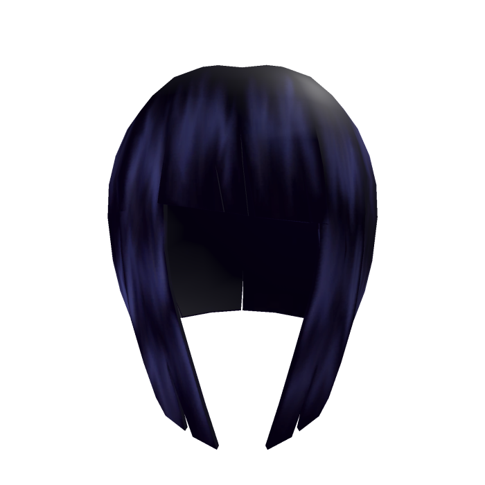 ♡ : Low Poly Anime hair Black - Wii Mii
