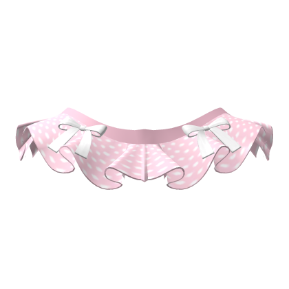 Doll Mini Skirt with Ribbons - Pink Polka Dot Roblox item