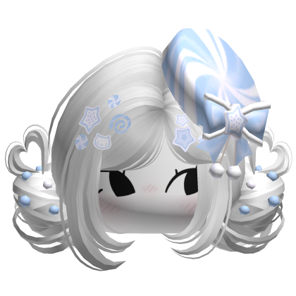 ♡ Christmas Candycane Buns (White & Blue)