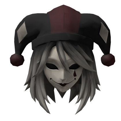 crimson Jester Anime Hair w/ Mask