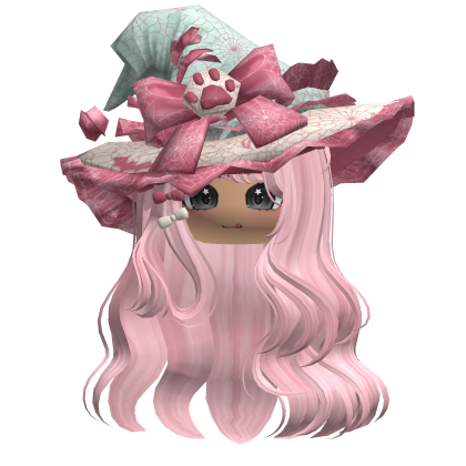 Pink Kawaii Witch Halloween Hair