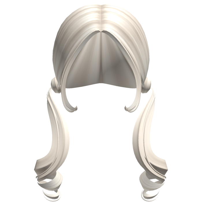 -',ৎ Preppy Blowout Curly Pigtails in Ash Blonde
