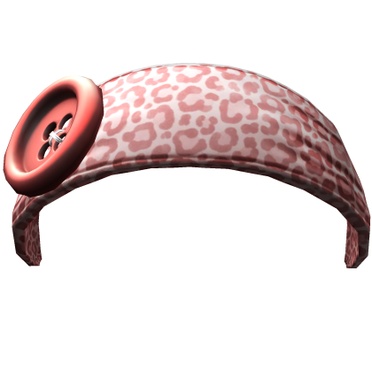 2000s Pink Gyaru Cheetah Button Headband Roblox item