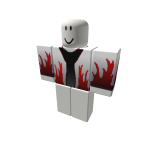 [White&Red] flame shirt