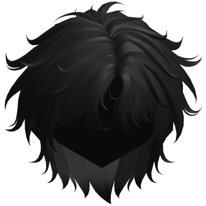 Black Fluffy Messy Korean Idol Hair