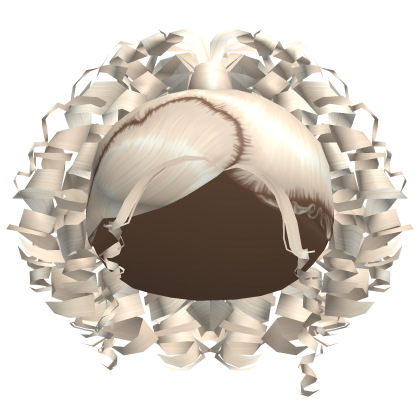 ✩ Platinum Blonde Swooped Short Curly Ponytail Roblox item