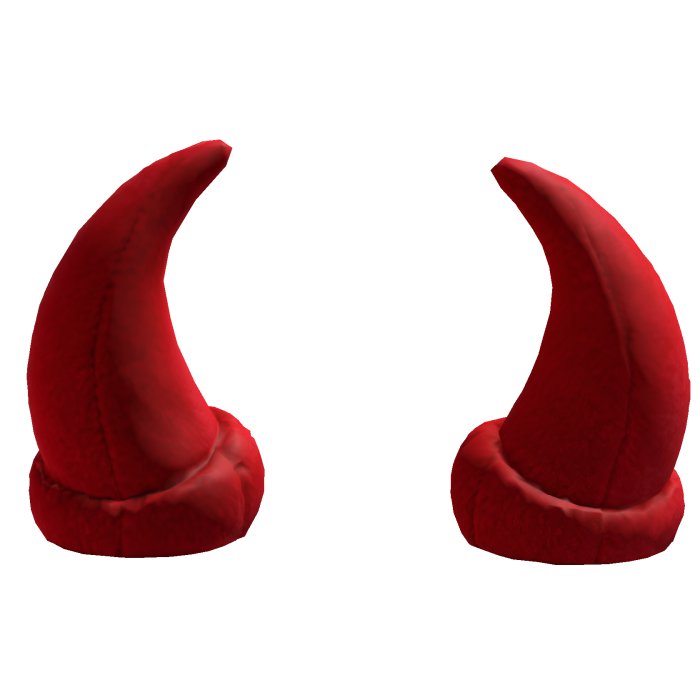 red plush horns