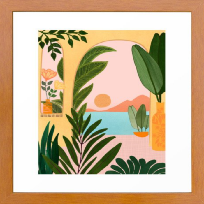 Brown Framed Pastel Summer Vacation Roblox decal