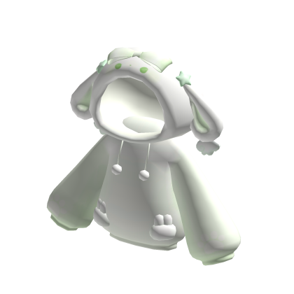 soft fluffy angel bunni hoodie green ♡