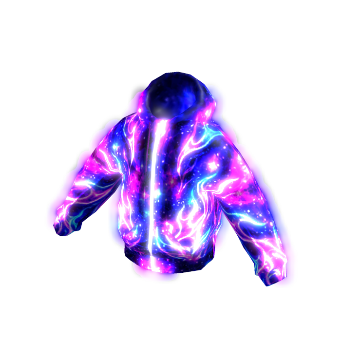 Emissive Purple Galaxy Glowing Hoodie