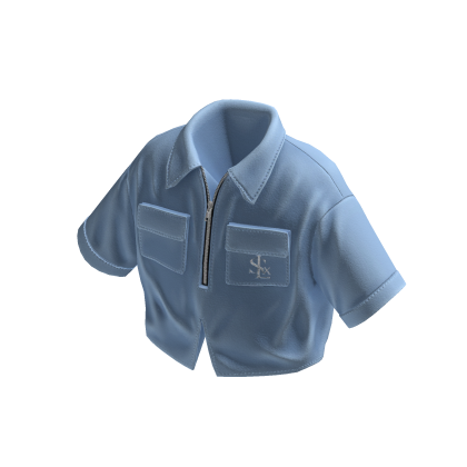 SOLUX - Powder Blue Cargo Polo Shirt