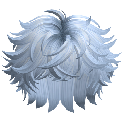 Messy Fluffy Anime Boy Hair (Blue) thumbnail