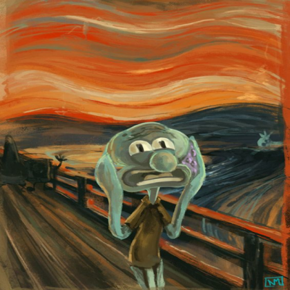 squidward scream painting Roblox decal
