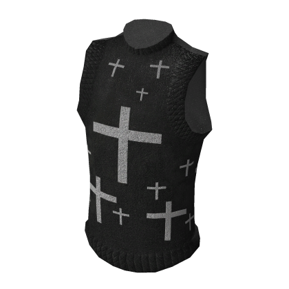 Y2K Black Cross Vest thumbnail