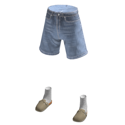 Baggy Jorts with Birks (Light Blue) thumbnail