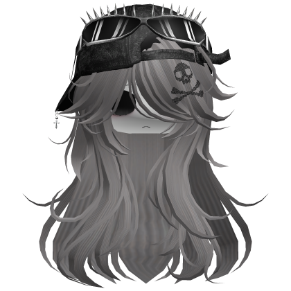Fluffy Moe Wolfcut W/ Cap&Glasses (Ash)