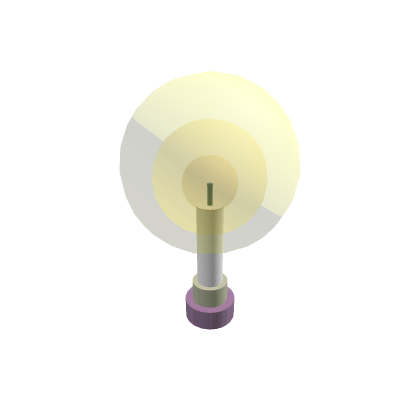Lit Candle with a Holder