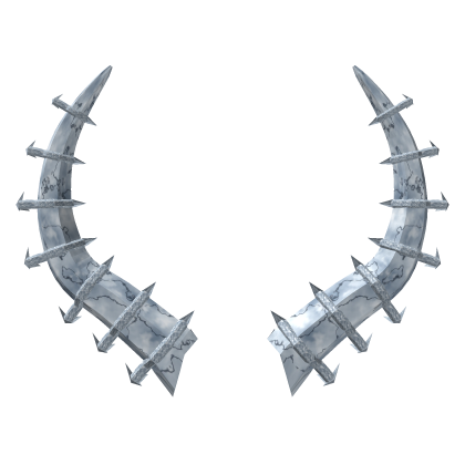 Frost Silver Stormbreak Spiked Horns ADDON