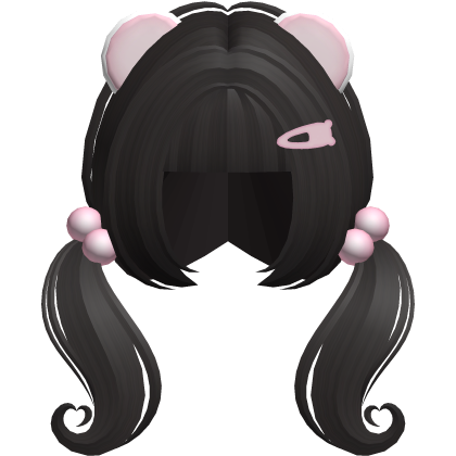♡ cute n short heart moe pigtails (dark brown)