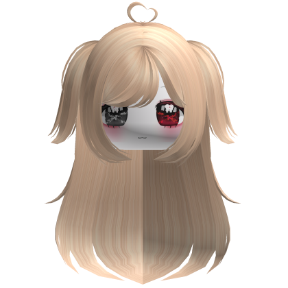 Halloween Moe Messy Goth Hair Pigtails Blonde Roblox item