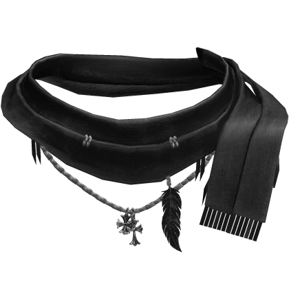 Black Emo Neck Scarf W Chrome Chain | Roblox Item - Rolimon's